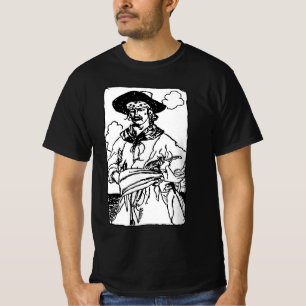 Camiseta Boceto de piratas vintage de un capitán por Howard