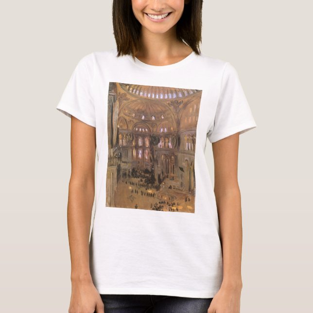 Camiseta Boceto de Santa Sofía por John Singer Sargent (Anverso)
