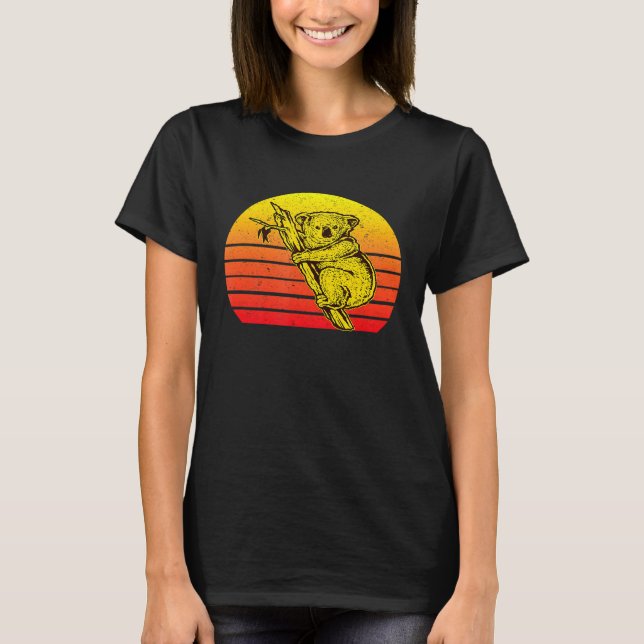 Camiseta Boceto de sol retro del oso de Koala (Anverso)