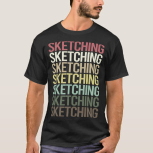 Camiseta Boceto de texto colorido