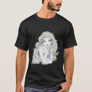 Camiseta Boceto del retrato de Ariel de Disney La Sirenita