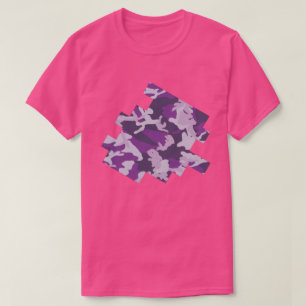 Camiseta Boceto digital del patrón de camuflaje PurpleBerry