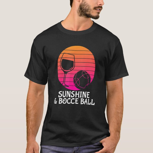 Camiseta Bochas - Beber Vino Bochas Sol (Anverso)