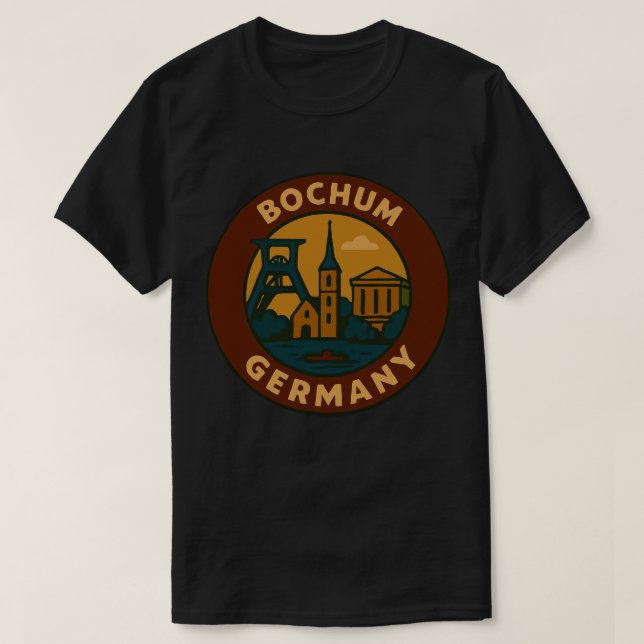 Camiseta Bochum Germany City Art (Diseño del anverso)
