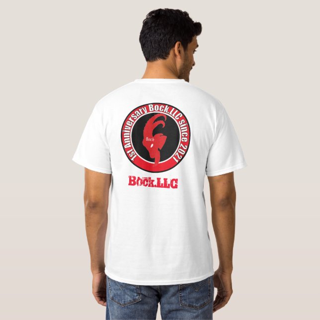 Camiseta Bock.LLC 1st Anniversary (Reverso completo)