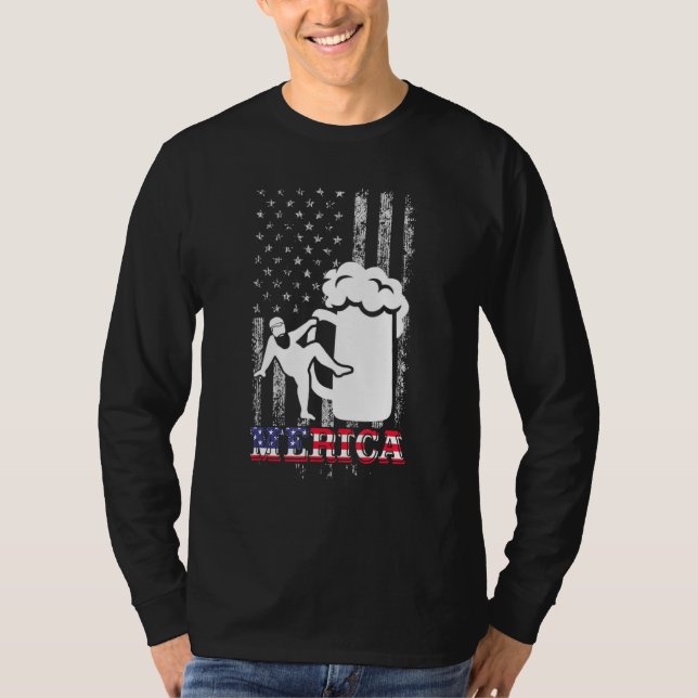Camiseta Bod Bod Merica La Bandera Estadounidense Fiesta De (Anverso)