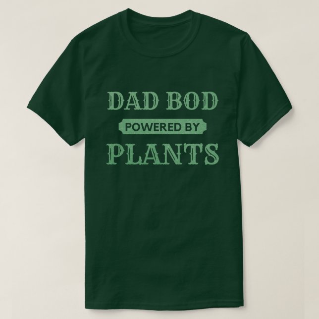 Camiseta Bod De Papá Alimentado Por Plantas Purpurina Camis (Diseño del anverso)