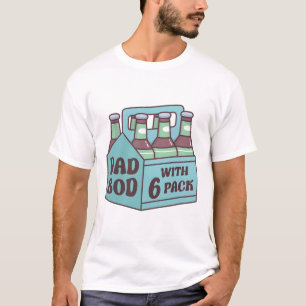 Camiseta Bod de papá con seis pavos de cerveza divertida