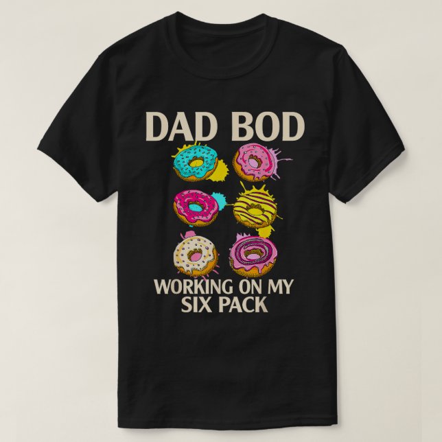 Camiseta Bod De Papá Trabajando Con Mi Paquete De Seis Papi (Diseño del anverso)