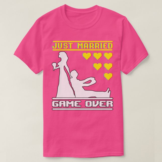 Camiseta Boda acaba de terminar el juego (Diseño del anverso)