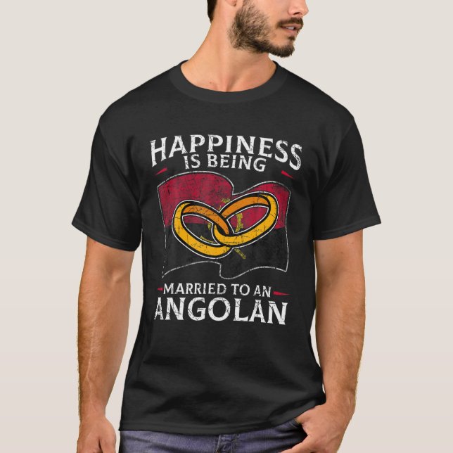 Camiseta Boda angoleña: El matrimonio con la herencia casad (Anverso)