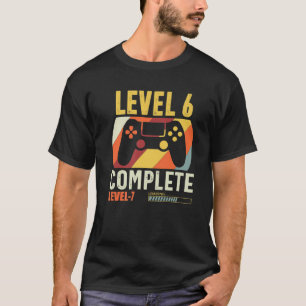 Camiseta Boda Ann de nivel 6 completo Gamer Vintage de 6 añ