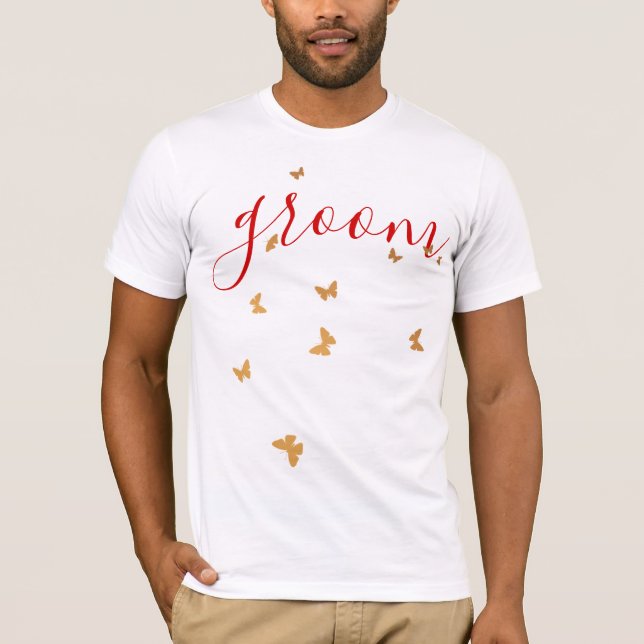 Camiseta Boda Cake Butterflies (Anverso)