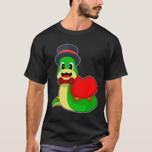 Camiseta Boda Corazón Adornado Serpiente