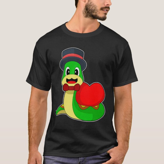 Camiseta Boda Corazón Adornado Serpiente (Anverso)