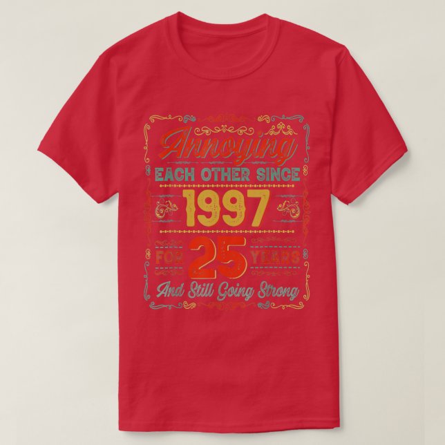 Camiseta Boda de 25 años de Marri (Diseño del anverso)