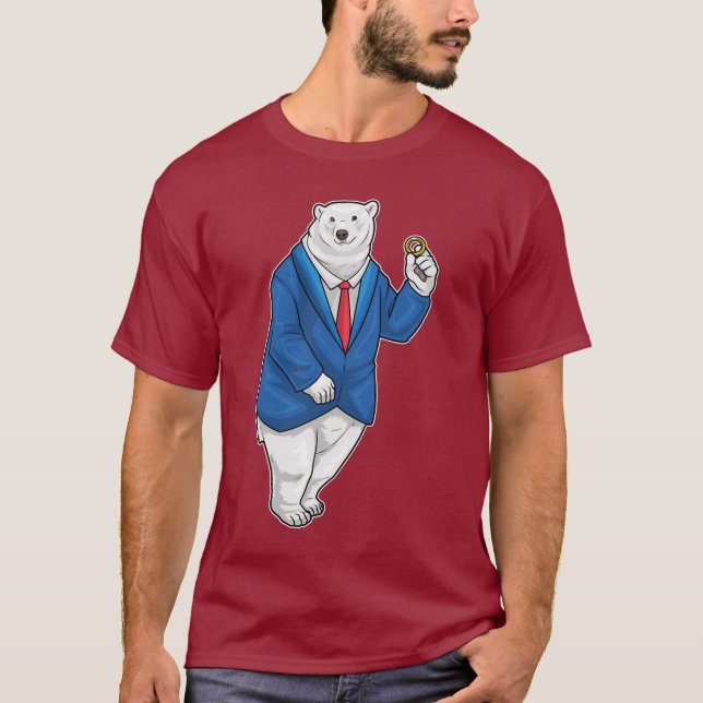 Camiseta Boda de anillo del Boda del oso polar Groom (Anverso)