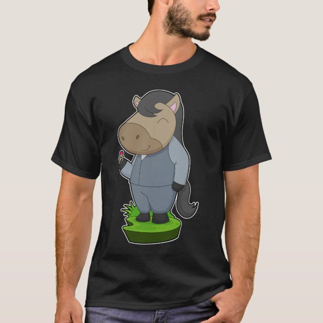 Camiseta Boda de anillo del Boda Horse Groom (Anverso)
