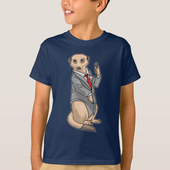 Camiseta Boda de anillo del Boda Meerkat Groom (Anverso)