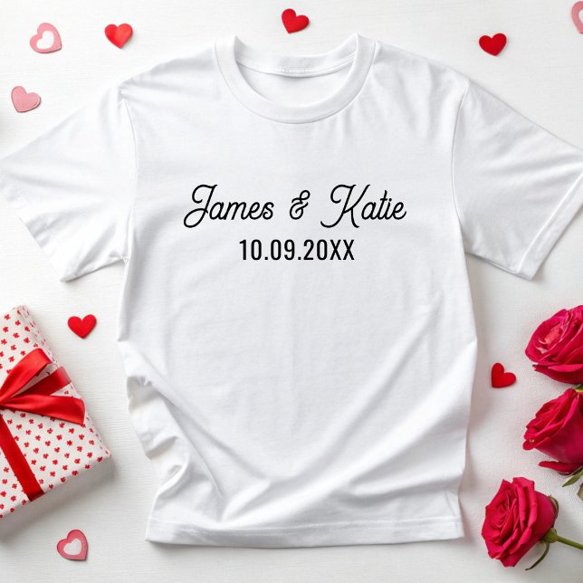 Camiseta Boda De Aniversario personalizado De Parejas (Subido por el creador)
