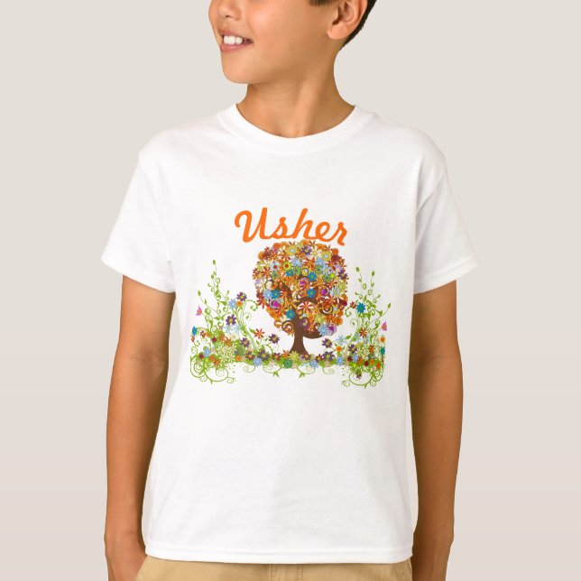 Camiseta Boda de bifurcación lateral del bosque encantado (Anverso)