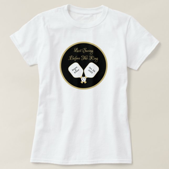 Camiseta Boda de bolas de póquer Actividad de Semana Oro y  (Diseño del anverso)