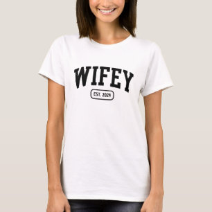 Camiseta Boda de coincidencia de varisity Wifey