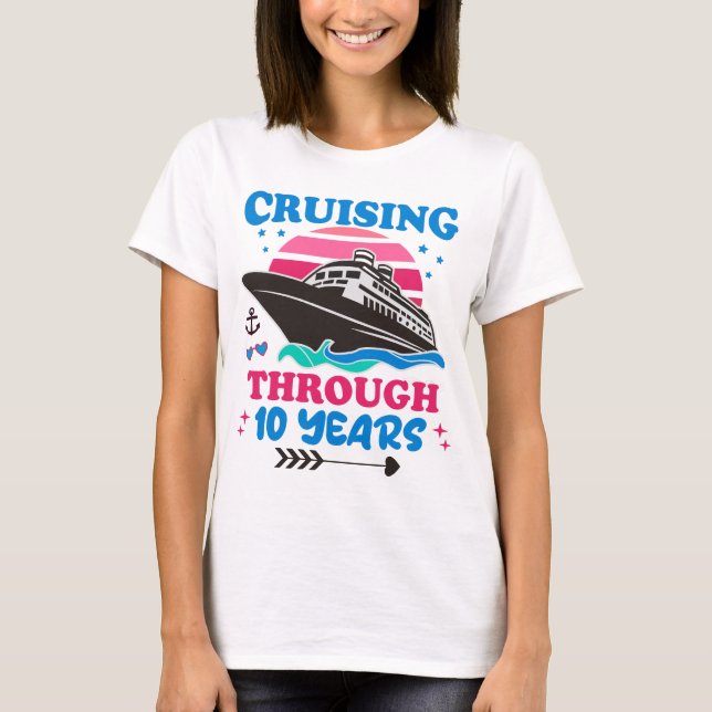 Camiseta Boda de crucero a través de 10 años (Anverso)