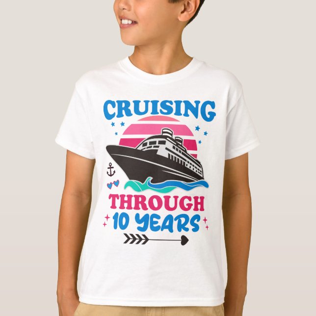 Camiseta Boda de crucero a través de 10 años (Anverso)