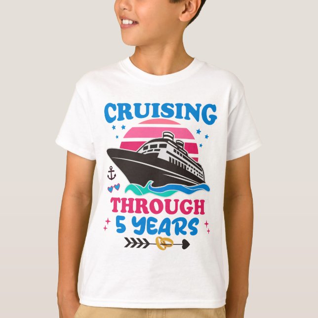 Camiseta Boda de crucero a través de 5 años (Anverso)