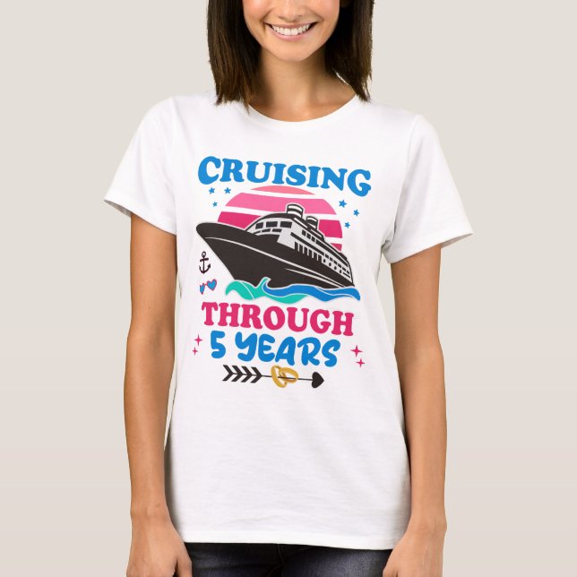 Camiseta Boda de crucero a través de 5 años (Anverso)