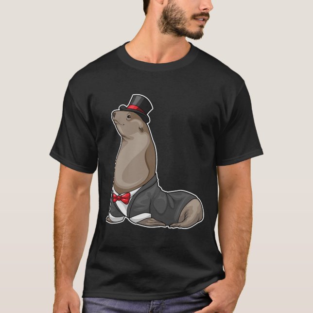 Camiseta Boda de cuidado de foca (Anverso)