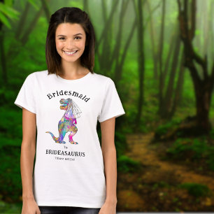 Camiseta Boda de dinosaurio divertida, dama de honor de des