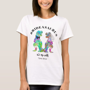 Camiseta Boda de dinosaurios T Rex Brideasaurus