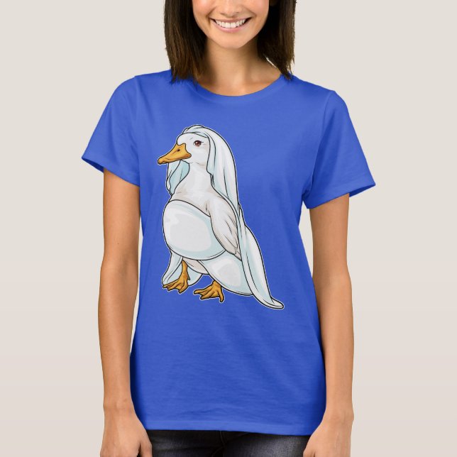 Camiseta Boda de Duck Bride Veil (Anverso)