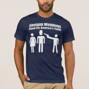 Camiseta Boda de escopeta, blanco