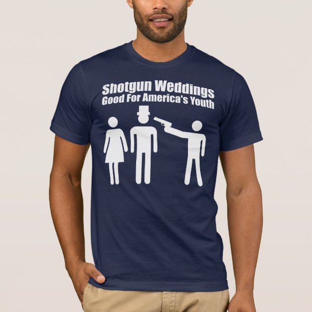 Camiseta Boda de escopeta, blanco (Anverso)