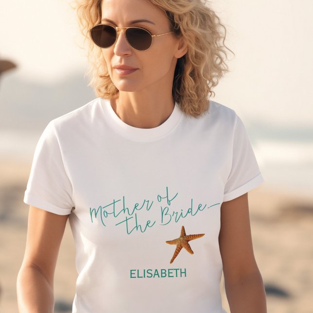 Camiseta Boda de estrella de mar de playa madre de la novia (Subido por el creador)