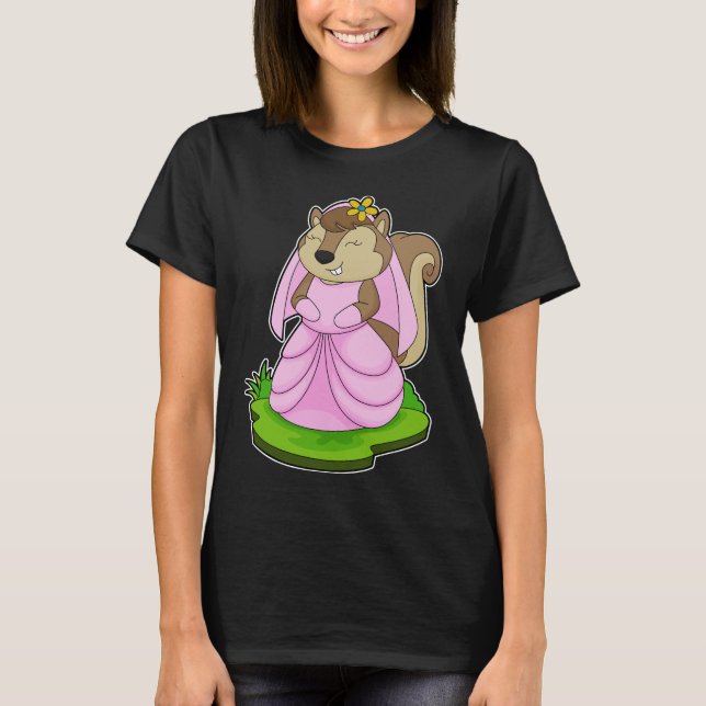 Camiseta Boda de flor de ardilla (Anverso)