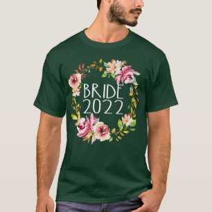 Camiseta Boda de flores florales Bride 2022