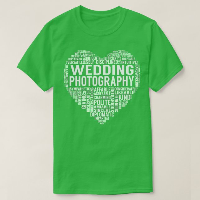 Camiseta Boda de fotografía Corazón (Diseño del anverso)