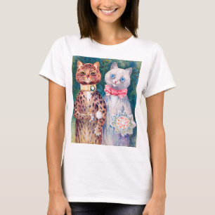 Camiseta Boda de gatos, matrimonio, novia, Louis Wain
