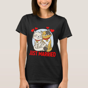 Camiseta Boda de Groom, la novia del gato recién casada