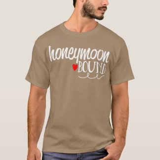 Camiseta Boda de Honeymoon Bound Cute Bride Groom