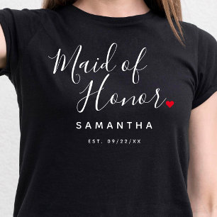 Camiseta Boda De Honor De La Mujer Con Estilo