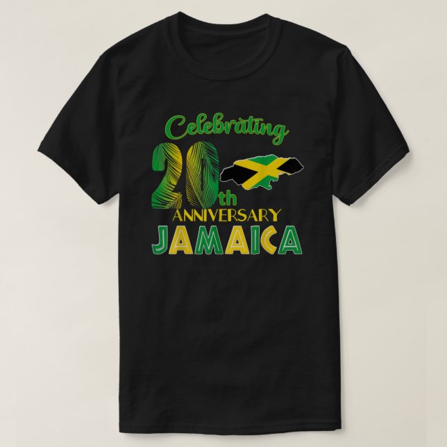 Camiseta Boda de Jamaica Luna de Miel 10 50 25 Anniversa (Diseño del anverso)