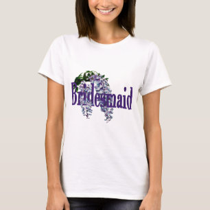 Camiseta Boda de la dama de honor/ Wisteria