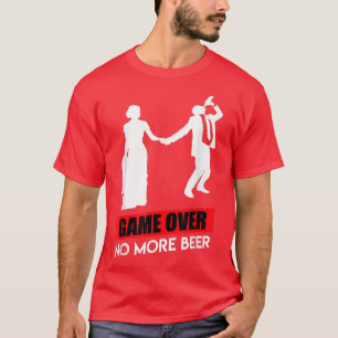 Camiseta Boda de la fiesta de soltero de Game Over novio