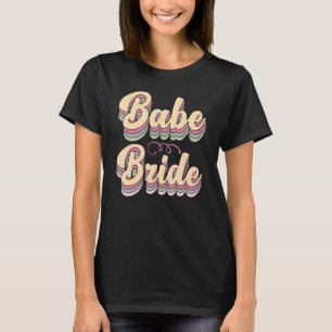 Camiseta Boda de la tribu de novias retro de moda Babe Brid