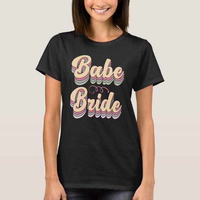 Camiseta Boda de la tribu de novias retro de moda Babe Brid (Anverso)